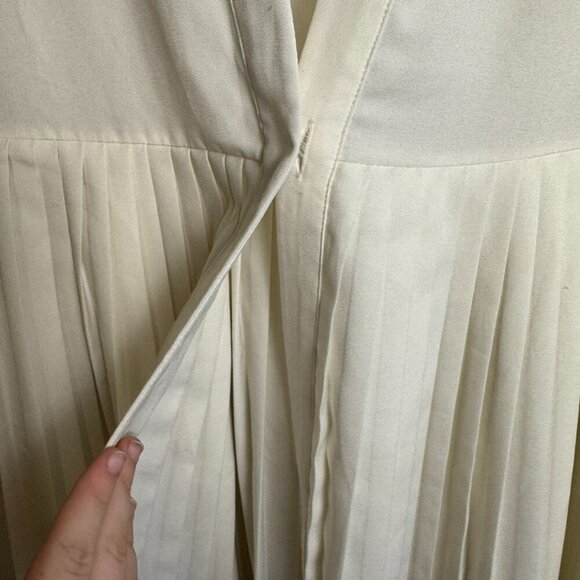 Kimchi Blue Ivory Pleated One Button Sheer Top/Jacket B9 - Picture 5 of 8